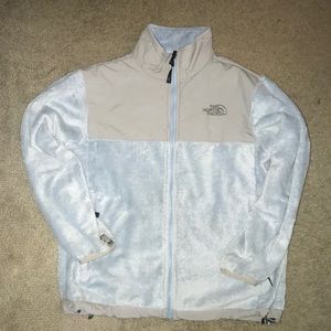 Light blue furry North Face Zip Up